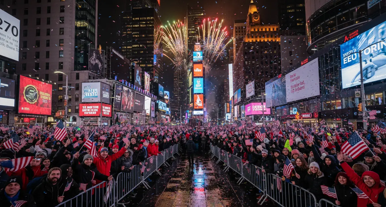 National Flags at New Year Celebrations and Public Areas 