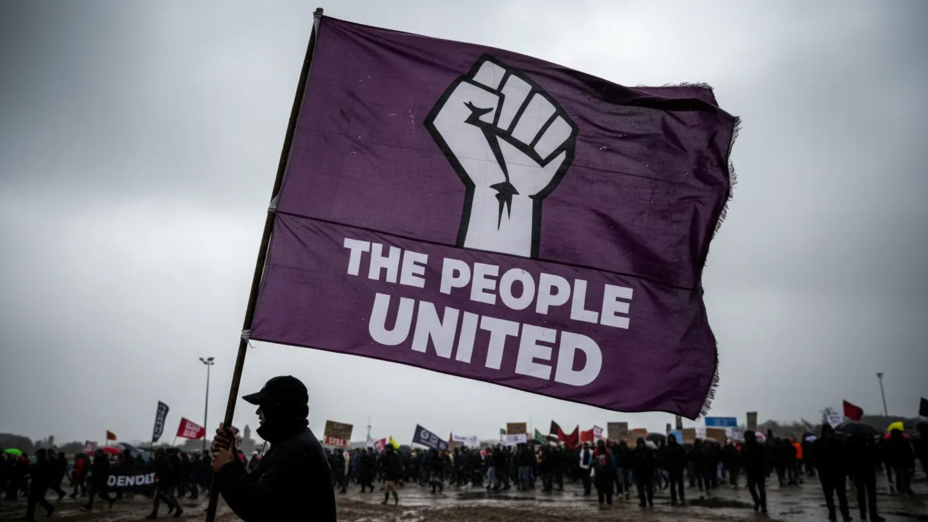 A wide-angle view of movement flags fluttering in the wind, representing global identity, cultural heritage, and the psychological power of national symbols.