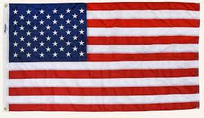 3X5' US NYL DYED FLAG H & G
