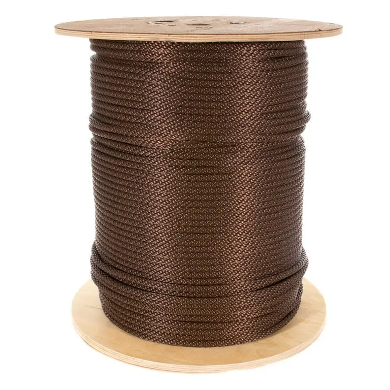 3/8" BROWN NYL BRAIDED ROPE