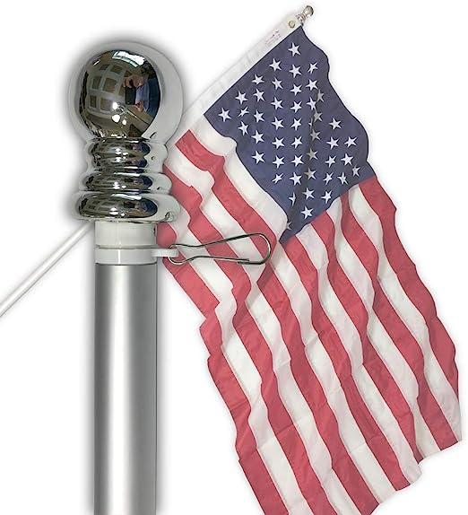 9' SILVER ALUMINUM POLE