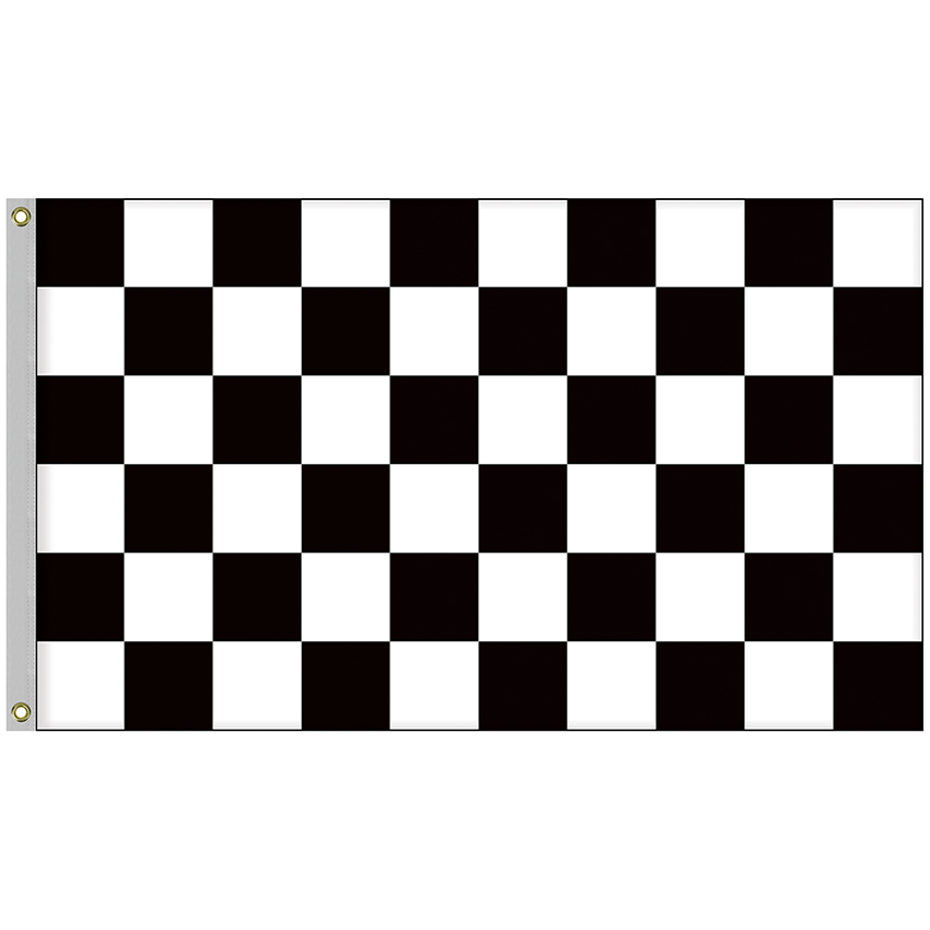 3 X 3' B/W CHECKERED NY FLAG