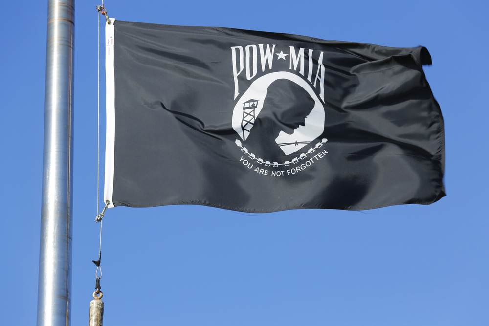 5X8' POW POLY FLAG - DOUBLE