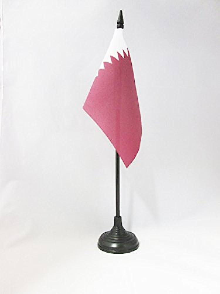 4"X6" QATAR DESK FLAG 12PK