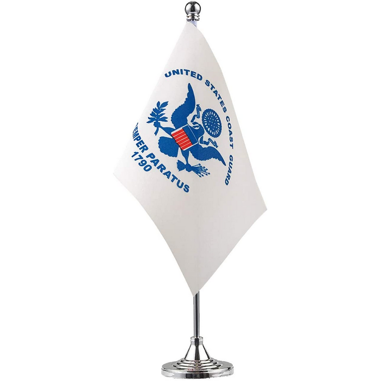 4"X6" US COAST GUARD DESK FLAG 12PK