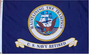 [2487R] 3'X4' NAVY RETIRED