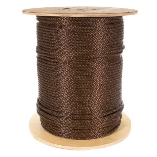 [25391] 3/8" BROWN NYL BRAIDED ROPE