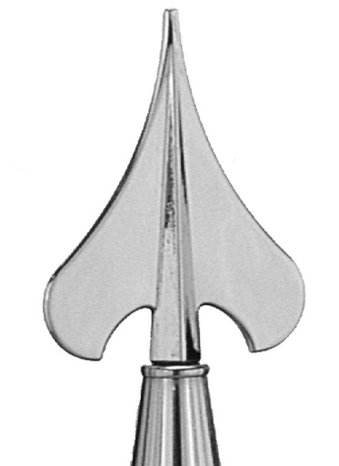 [2638C] 7" CHROME ARMY SPEAR TOP