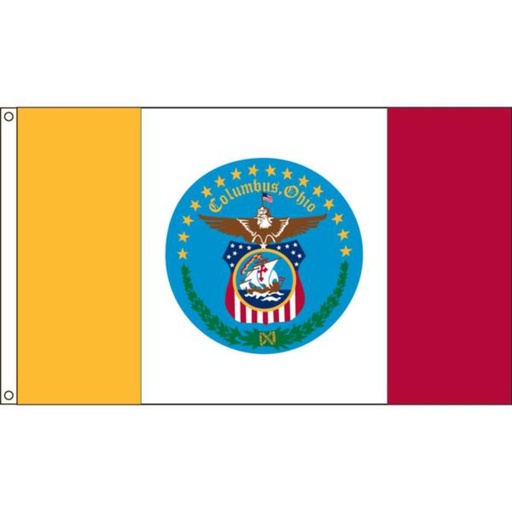 [2648] 4" X 6" COLUMBUS RAYON FLAG