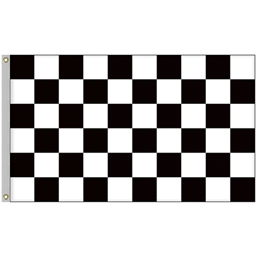 [2904] 3 X 3' B/W CHECKERED NY FLAG