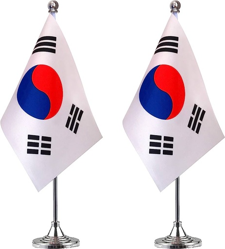 [4D-KOREA12] 4"X6" KOREA DESK FLAG 12PK