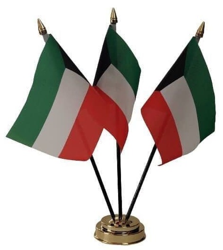 [4D-KUWAIT12] 4"X6" KUWAIT DESK FLAG 12PK