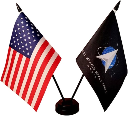 [4D-USSPACE12] 4"X6" US SPACE FORCE DESK FLAG 12PK